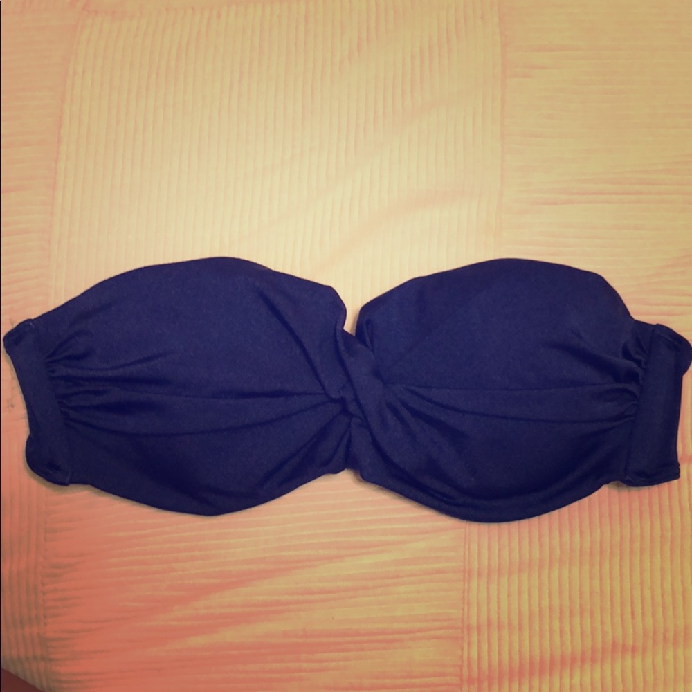 Victoria Secret Navy Blue Bikini Top Size 34B